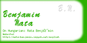 benjamin mata business card